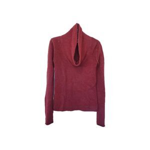 Converse One Star Sweater Womens Medium Cowl Neck Long Sleeve Maroon Red